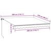 vidaXL Manual Retractable Awning Anthracite&White 118.1x98.4"