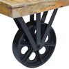 vidaXL Coffee Table Natural Wood Mango Wood Rollable Coffee Table