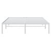 vidaXL Bed Frame White Powder-coated steel King Size Bed Frame