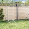 vidaXL Outdoor Dog Kennel Silver Galvanized steel Large Durable