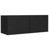 vidaXL TV Cabinet Set Set of 4 Black Engineered wood Large