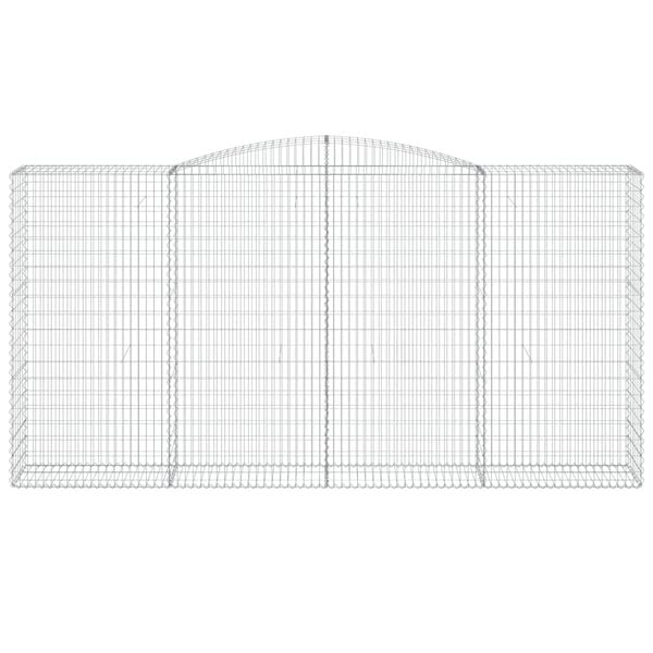 vidaXL Gabion Basket Set of 5 Silver Galvanized Iron Extra Large