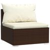 vidaXL Garden Lounge Set Brown, Cream