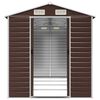 vidaXL Garden Shed Brown Galvanized steel 75.2 x 151.6 x 78.0 in
