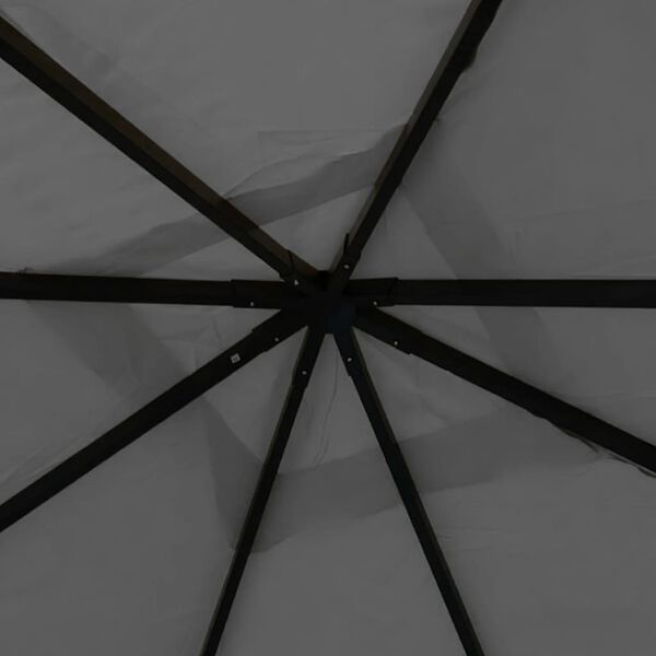 vidaXL Gazebo Anthracite Steel Large Foldable Gazebo Square