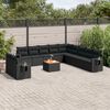 vidaXL Garden Sofa Set Black