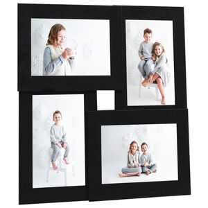vidaXL Photo Frame Black MDF, PS (polystyrene) Small Wall mounting