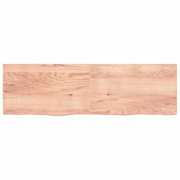 vidaXL Bathroom Countertop Light Brown 78.7"x23.6"x(0.8"-1.6") Treated Solid Wood