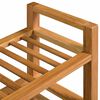 vidaXL Shoe Rack Solid Oak Brown Solid Oak Wood Large Shoe Rack
