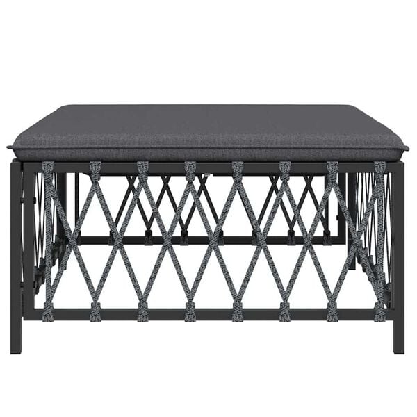 vidaXL Garden Footstool Anthracite