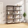 vidaXL 5-Layer Shelves 2 pcs Anthracite Steel&Engineered Wood