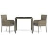 vidaXL Garden Dining Set Grey
