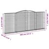 vidaXL Gabion Basket Set of 6 Silver Galvanized iron Extra Large