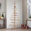 vidaXL Wooden Christmas Tree for Decoration 82.7" Solid Wood Pine