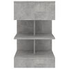 vidaXL Bedside Cabinet Set of 2 Concrete grey Engineered wood Medium