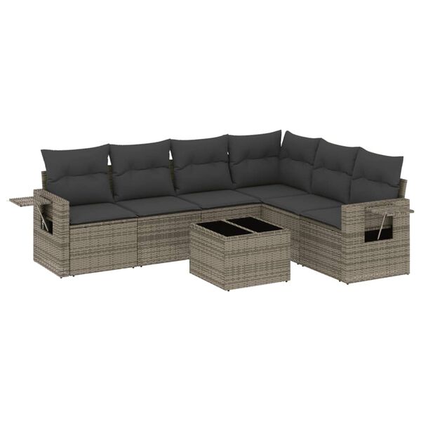 vidaXL Garden Sofa Set Grey