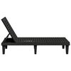 vidaXL Sun Lounger Black Polypropylene Standard Adjustable Armrests