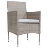 vidaXL Garden Dining Set Beige PE rattan, powder-coated steel, glass Large