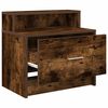 vidaXL Nightstand Set of 2 Smoked Oak Engineered Wood Medium