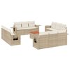 vidaXL Garden Sofa Set Beige PE rattan Large Modular Garden Sofa Set