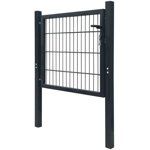 vidaXL 2D Fence Gate (Single) Anthracite Grey 39.4x31.5"
