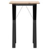 vidaXL Dining Table Natural wood and black