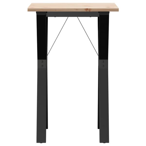 vidaXL Dining Table Natural wood and black