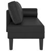 vidaXL Chaise Lounge with Cushions Black Faux leather