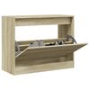 vidaXL Shoe Cabinet Sonoma Oak Engineered Wood Compact Shoe Cabinet