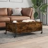 vidaXL Coffee Table Smoked Oak Engineered wood, powder-coated steel