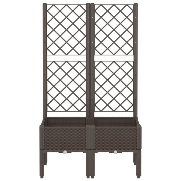 vidaXL Garden Planter Brown Polypropylene Medium Garden Planter