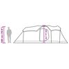 vidaXL Family Tent Tunnel 8-Person Blue Waterproof