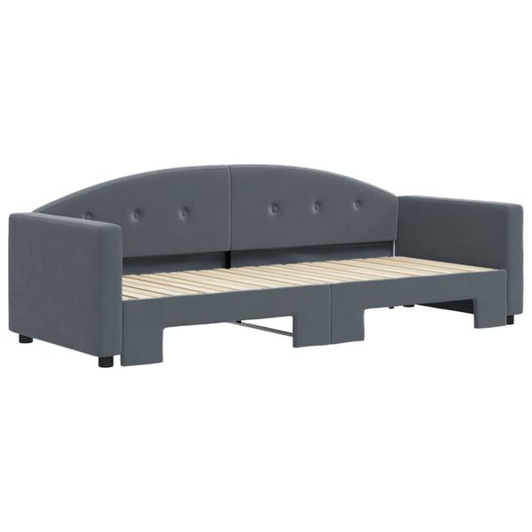 vidaXL Daybed With Trundle Dark Gray