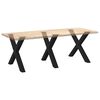vidaXL Dining Table Leg Set of 3 Black Powder-Coated Steel