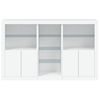 vidaXL Sideboard White Engineered wood, Glass Large Sideboard