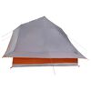 vidaXL Tipi Tent Grey and Orange 143.31 x 110.63 x 101.18 in Taffeta