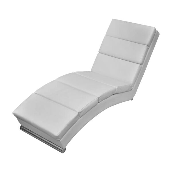 vidaXL Chaise Longue White
