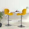 vidaXL Bar Stool Set of 2 Mustard Yellow