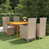 vidaXL 5 Piece Patio Dining Set Beige