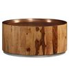 vidaXL Coffee Table Brown Solid Acacia wood and steel Medium