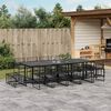 vidaXL Garden Dining Set Black