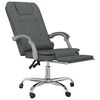 vidaXL Massage Office Chair Dark Grey Polyester Adjustable