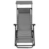 vidaXL Folding Deck Chair Textilene Gray