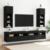 vidaXL TV Cabinet Black Engineered wood, Glass Medium TV Cabinet