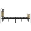 vidaXL Bed Frame Sonoma oak Steel Full Bed Frame Rectangular