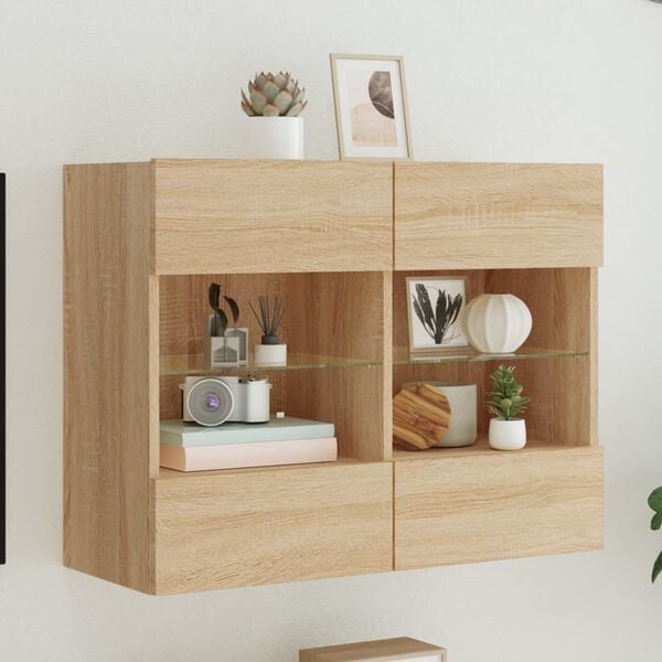 vidaXL TV Wall Cabinet Sonoma oak Engineered wood