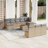 vidaXL Garden Sofa Set Beige; Light Grey