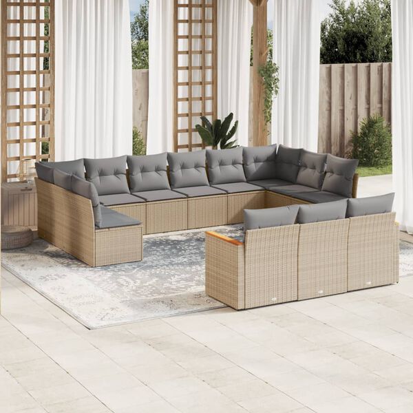 vidaXL Garden Sofa Set Beige