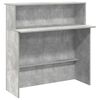vidaXL Reception Desk Concrete gray Engineered wood 70.9 in