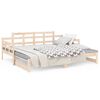vidaXL Day Bed Natural Wood Solid pine wood Fits 31.5 x 79 in mattress